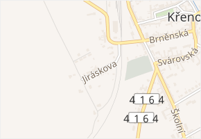 Jiráskova v obci Křenovice - mapa ulice