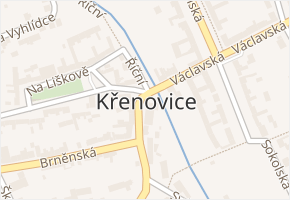 Křenovice v obci Křenovice - mapa části obce