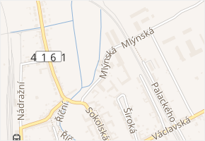 Mlýnská v obci Křenovice - mapa ulice