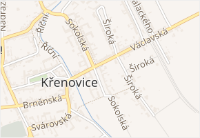 Sokolská v obci Křenovice - mapa ulice