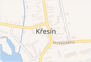Křesín v obci Křesín - mapa části obce