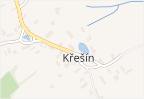Křešín v obci Křešín - mapa části obce
