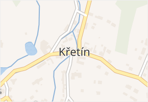 Křetín v obci Křetín - mapa části obce