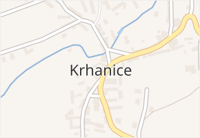Krhanice v obci Krhanice - mapa části obce