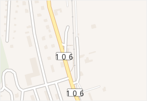 U nádraží v obci Krhanice - mapa ulice