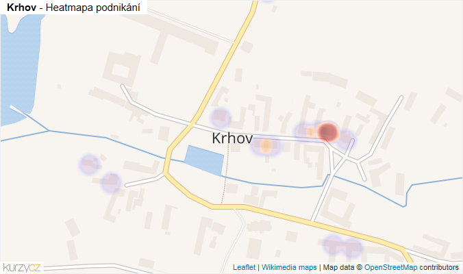 Mapa Krhov - Firmy v části obce.