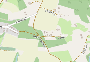 Lesní v obci Krhová - mapa ulice