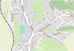 Na Výsluní v obci Krhová - mapa ulice