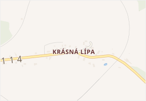 Krásná Lípa v obci Křimov - mapa části obce