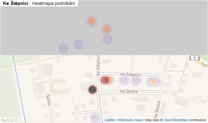 Mapa Ke Štěpnici - Firmy v ulici.