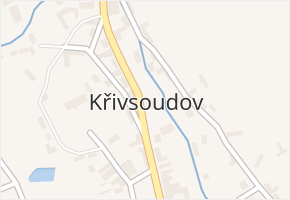 Křivsoudov v obci Křivsoudov - mapa části obce