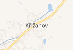 Křižanov v obci Křižanov - mapa části obce