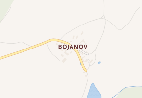 Bojanov v obci Křižanov - mapa části obce