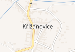 Křižanovice v obci Křižanovice - mapa části obce