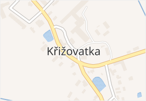 Křižovatka v obci Křižovatka - mapa části obce