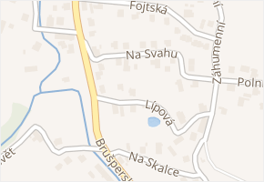 Lípová v obci Krmelín - mapa ulice