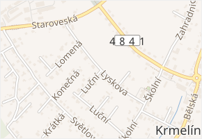 Lyskova v obci Krmelín - mapa ulice
