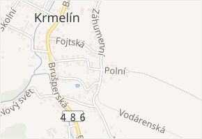 Záhumenní v obci Krmelín - mapa ulice