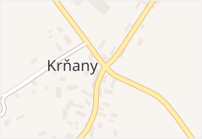 Krňany v obci Krňany - mapa části obce
