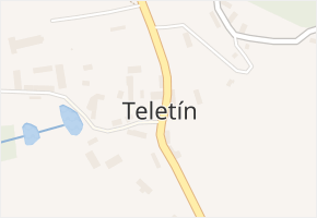 Teletín v obci Krňany - mapa části obce