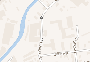 9. května v obci Krnov - mapa ulice