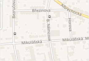 B. Němcové v obci Krnov - mapa ulice