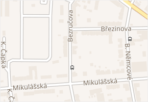 Bezručova v obci Krnov - mapa ulice