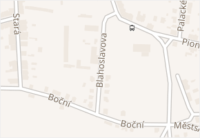 Blahoslavova v obci Krnov - mapa ulice
