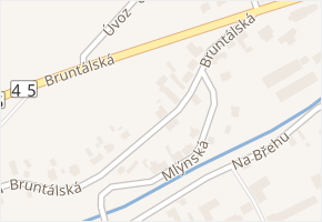 Bruntálská v obci Krnov - mapa ulice