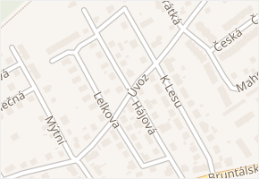 Hájová v obci Krnov - mapa ulice