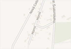 Horní v obci Krnov - mapa ulice