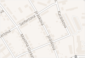 Jiráskova v obci Krnov - mapa ulice