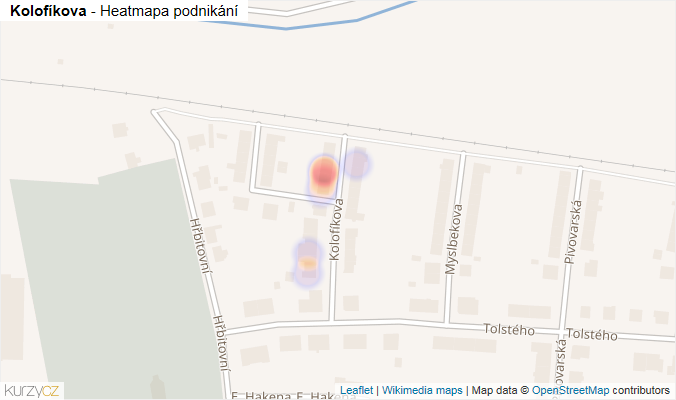 Mapa Kolofíkova - Firmy v ulici.