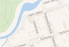 Lázeňská v obci Krnov - mapa ulice
