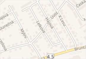 Lelkova v obci Krnov - mapa ulice