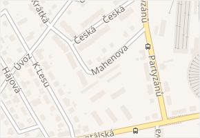 Mahenova v obci Krnov - mapa ulice