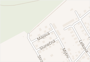 Májová v obci Krnov - mapa ulice