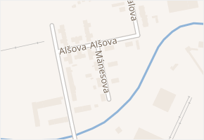 Mánesova v obci Krnov - mapa ulice