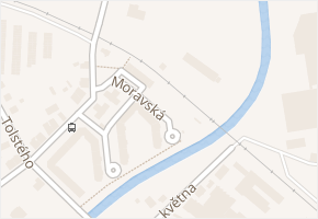 Moravská v obci Krnov - mapa ulice