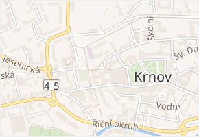 nám. Osvobození v obci Krnov - mapa ulice