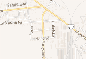 Pod Kopcem v obci Krnov - mapa ulice