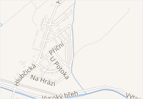Pohraniční v obci Krnov - mapa ulice