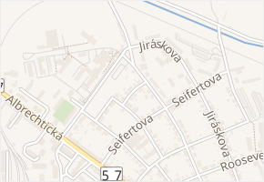 Puškinova v obci Krnov - mapa ulice