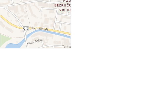 Říční okruh v obci Krnov - mapa ulice
