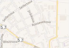 Rooseveltova v obci Krnov - mapa ulice