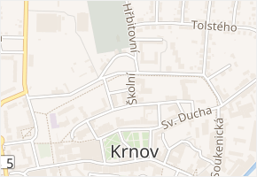 Školní v obci Krnov - mapa ulice
