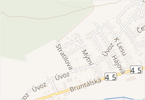 Slunečná v obci Krnov - mapa ulice