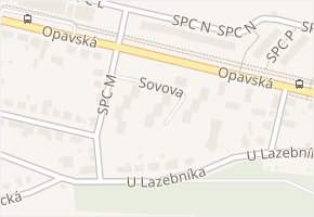 Sovova v obci Krnov - mapa ulice