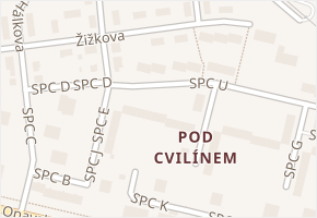 SPC E v obci Krnov - mapa ulice