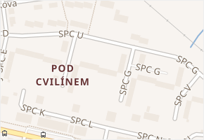 SPC F v obci Krnov - mapa ulice